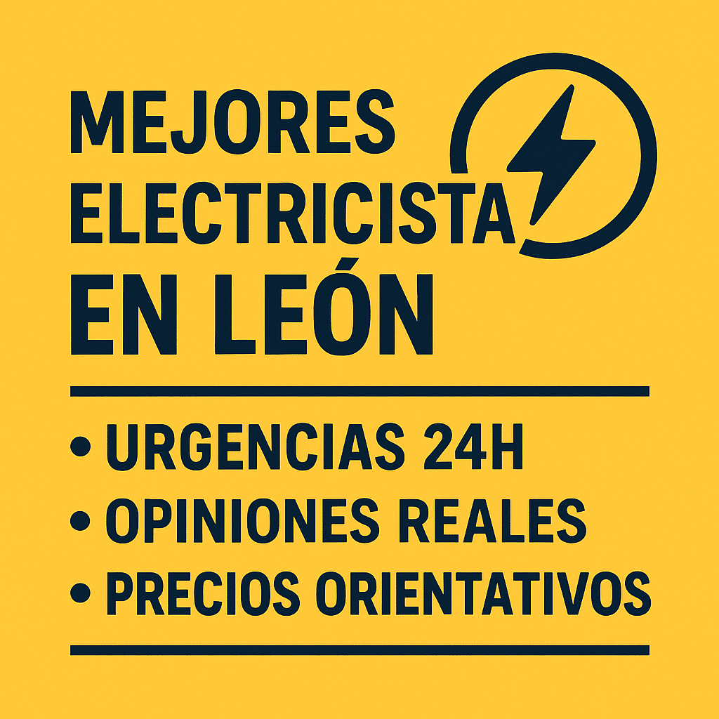Descubre los mejores electricistas en León con atención urgente 24h. Opiniones reales, precios orientativos y contacto directo con Electricistas León C22.