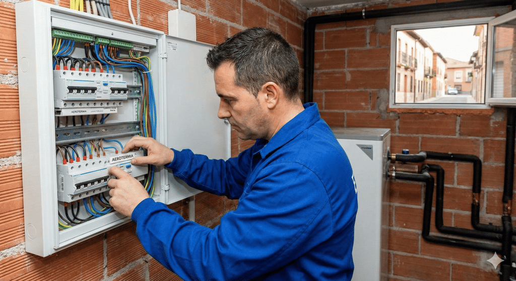 Instalación Eléctrica Aerotermia en León